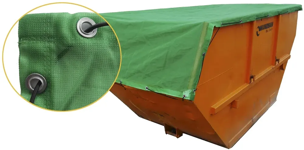 Container-Bändchengewebe mit Gummiseil, 220 g/m², 3,5 x 2,5 m Sale